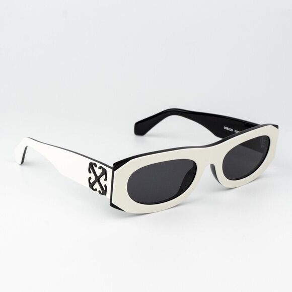 Off-White ORLANDO Women Sunglasses White Black Grey Oval OERI13O ORLANDO 0107 main image 9